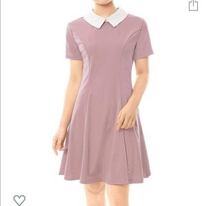 Allegra K Pink Peter Pan Collar Dress